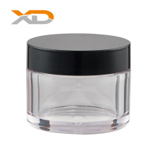 Eco-friendly single layer transparent PETG cream jar in stock